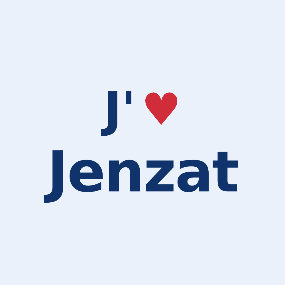 Sticker personnalisé Jenzat — design J'aime Jenzat