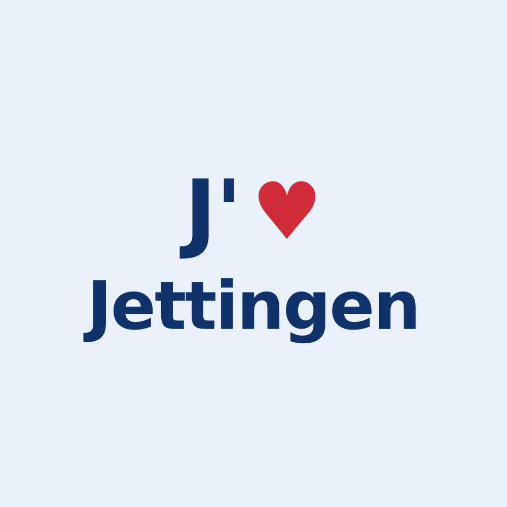 Sticker personnalisé Jettingen — design J'aime Jettingen