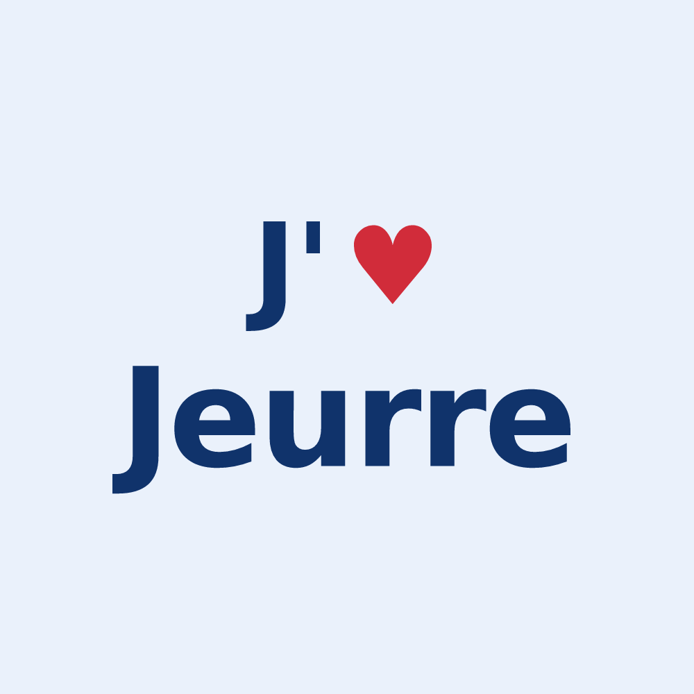 Sticker personnalisé Jeurre — design J'aime Jeurre