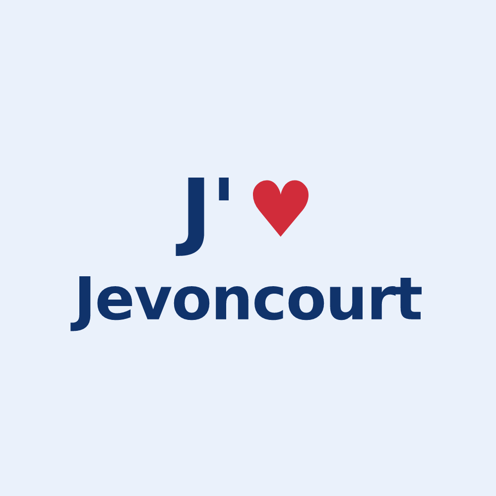 Sticker personnalisé Jevoncourt — design J'aime Jevoncourt