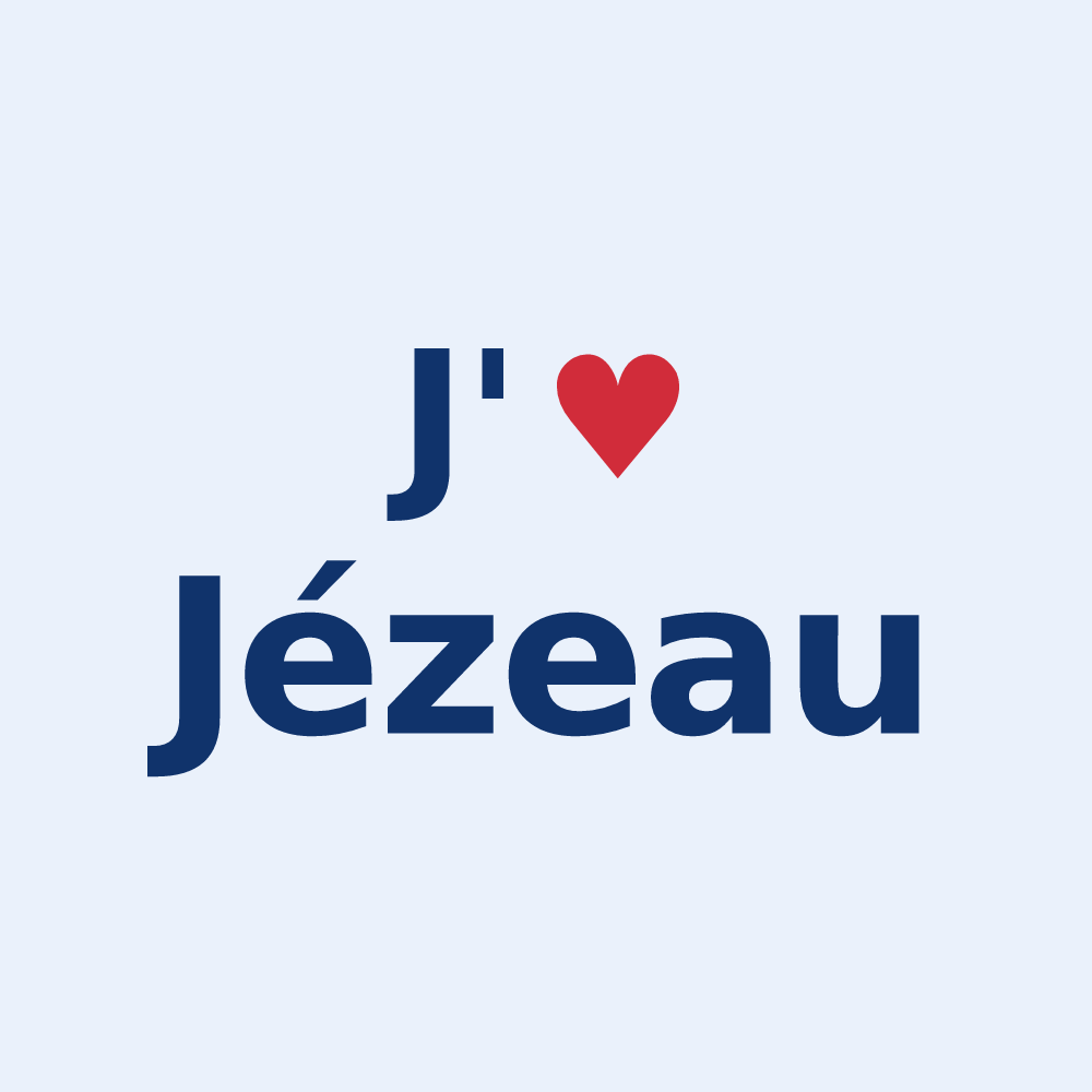 Sticker personnalisé Jézeau — design J'aime Jézeau