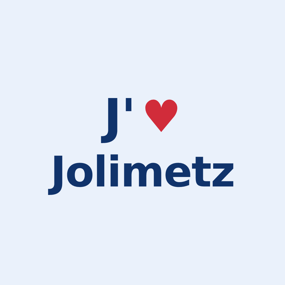 Sticker personnalisé Jolimetz — design J'aime Jolimetz
