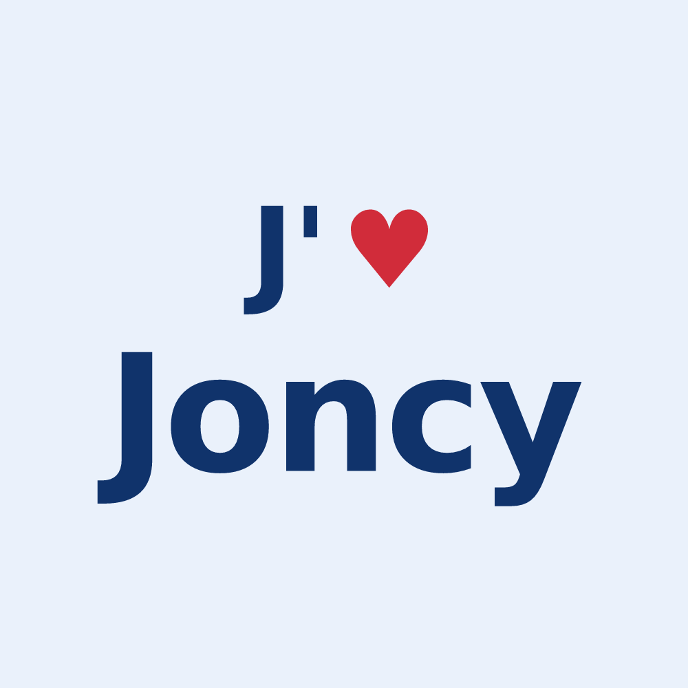 Sticker personnalisé Joncy — design J'aime Joncy