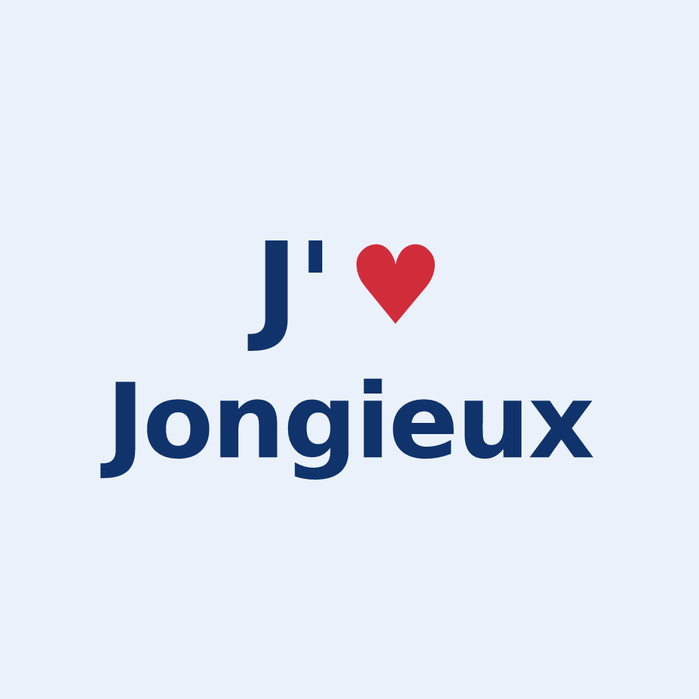 Sticker personnalisé Jongieux — design « J'aime Jongieux » imprimé sur le sticker