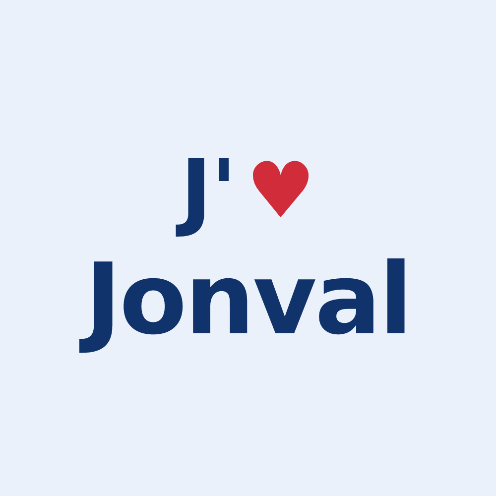 Sticker personnalisé Jonval — design J'aime Jonval