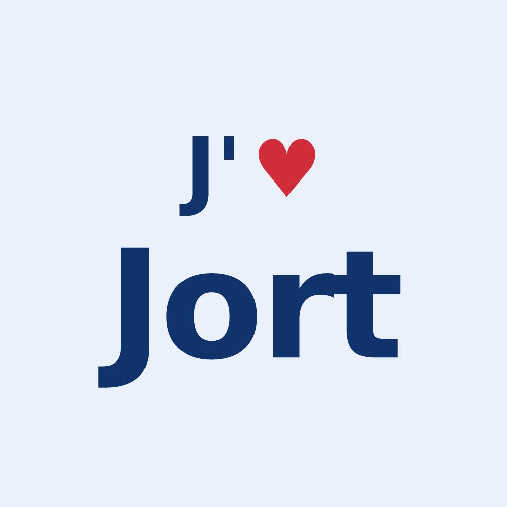 Sticker personnalisé Jort — design J'aime Jort