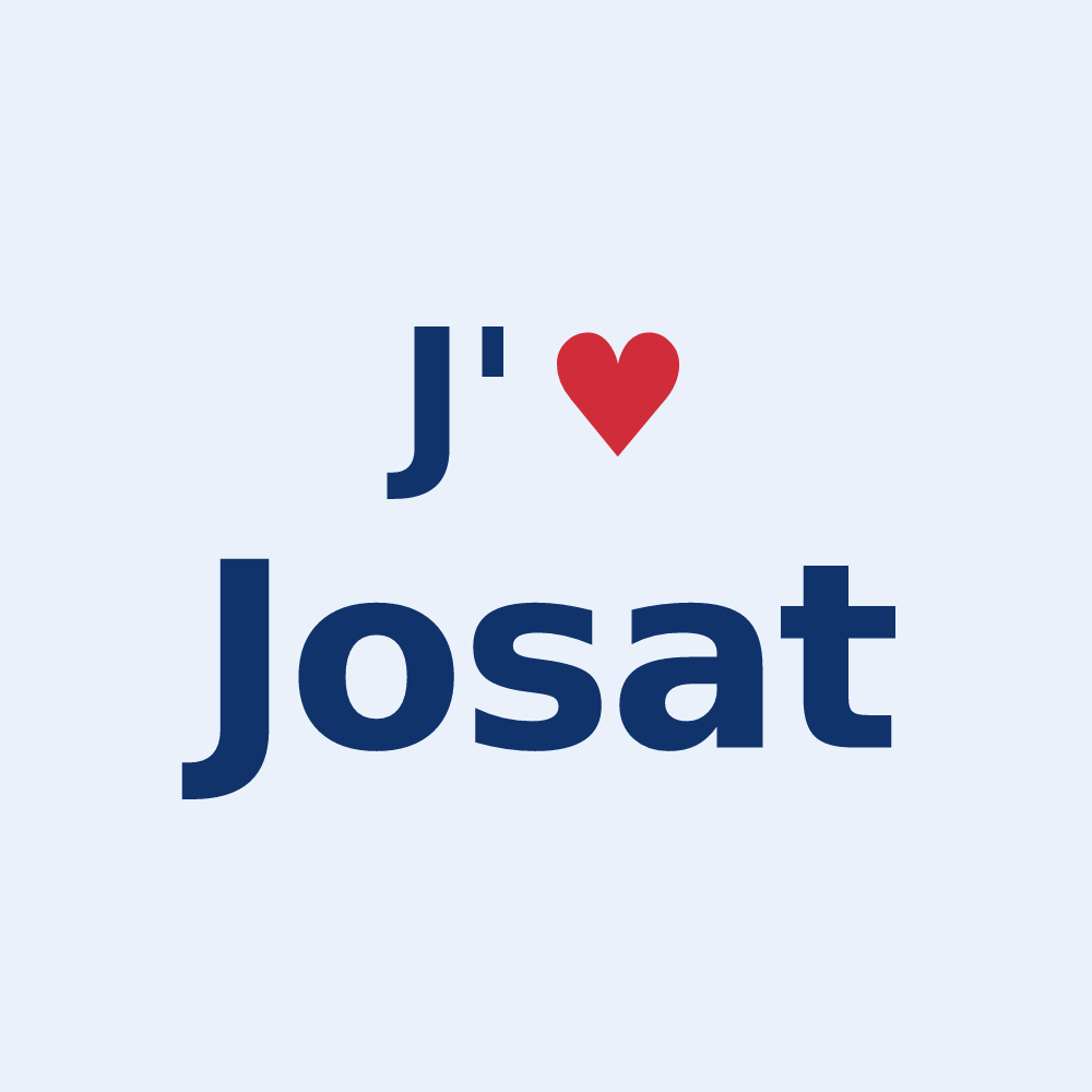 Sticker personnalisé Josat — design J'aime Josat