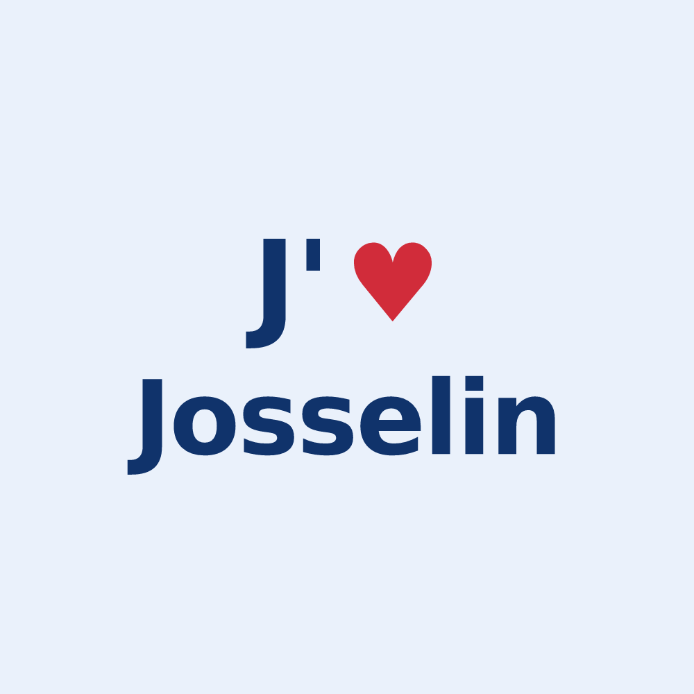 Sticker personnalisé Josselin — design J'aime Josselin
