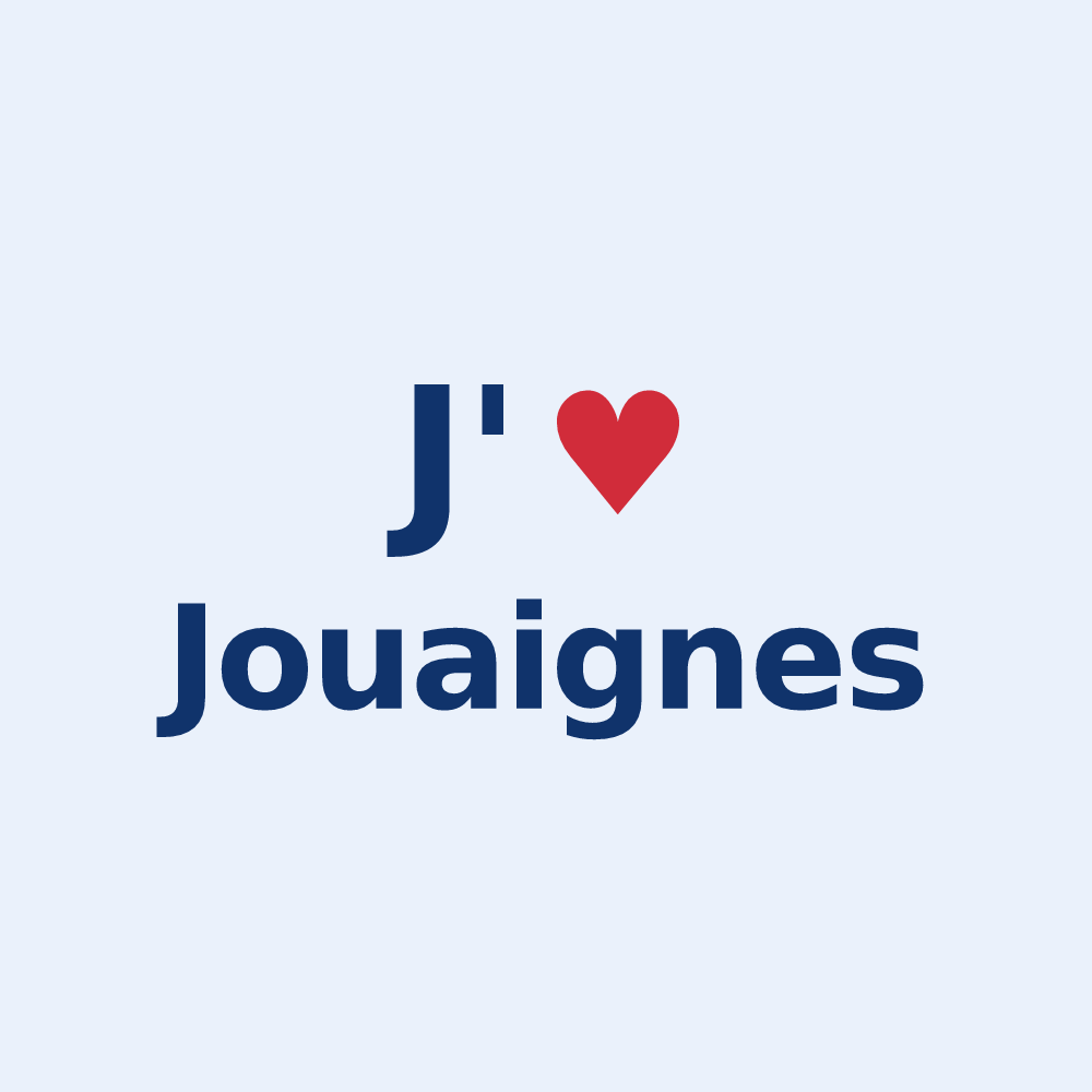 Sticker personnalisé Jouaignes — design « J'aime Jouaignes » imprimé sur le sticker