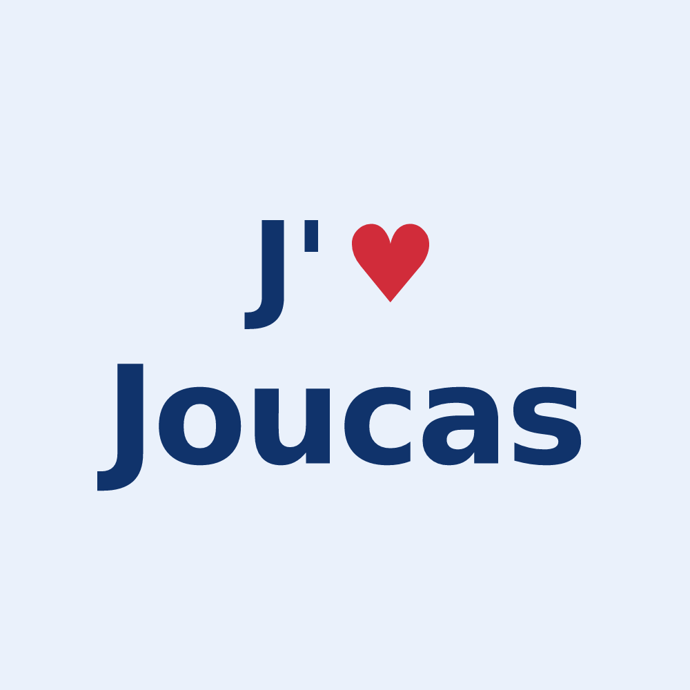 Sticker personnalisé Joucas — design J'aime Joucas