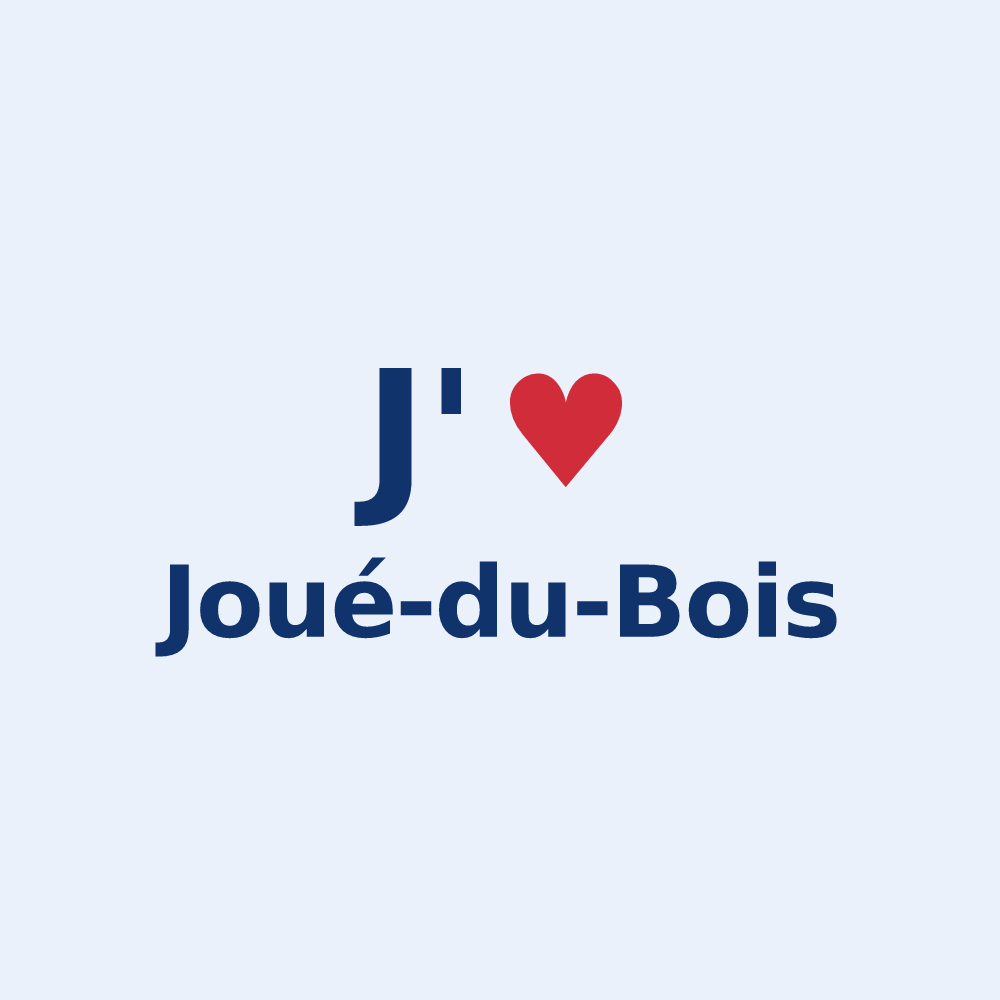 Sticker personnalisé Joué-du-Bois — design J'aime Joué-du-Bois