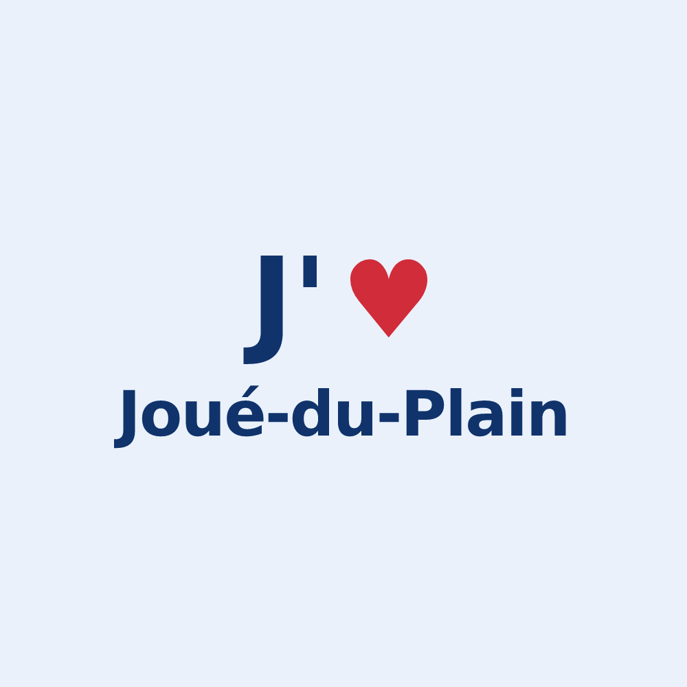 Sticker personnalisé Joué-du-Plain — design J'aime Joué-du-Plain
