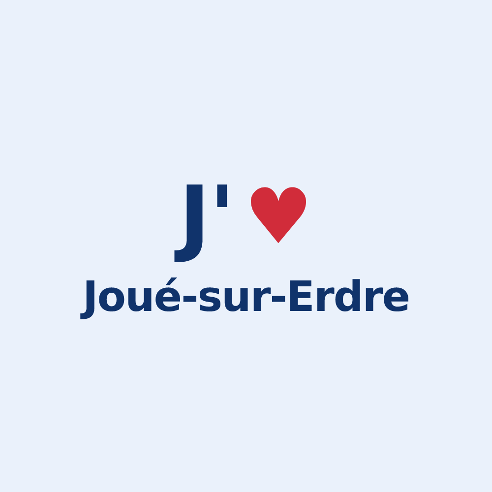 Sticker personnalisé Joué-sur-Erdre — design J'aime Joué-sur-Erdre