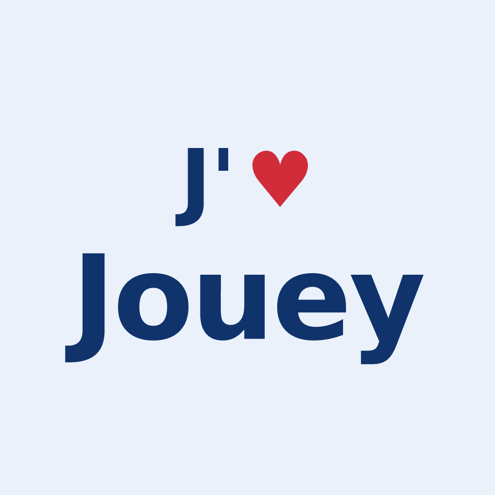Sticker personnalisé Jouey — design J'aime Jouey