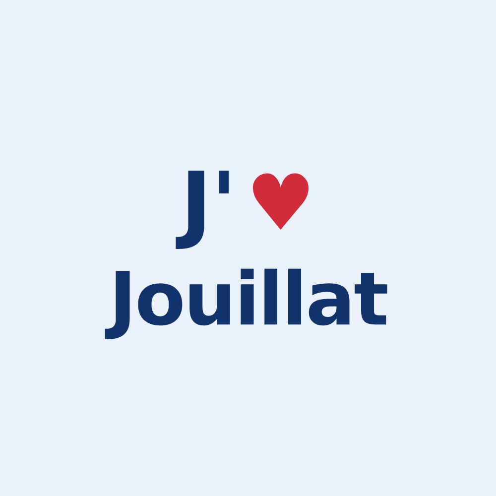 Sticker personnalisé Jouillat — design J'aime Jouillat