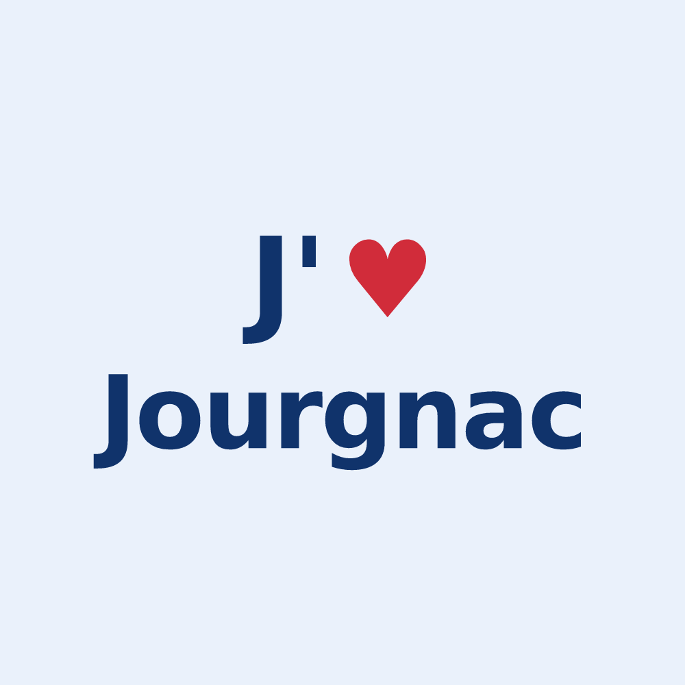 Sticker personnalisé Jourgnac — design J'aime Jourgnac