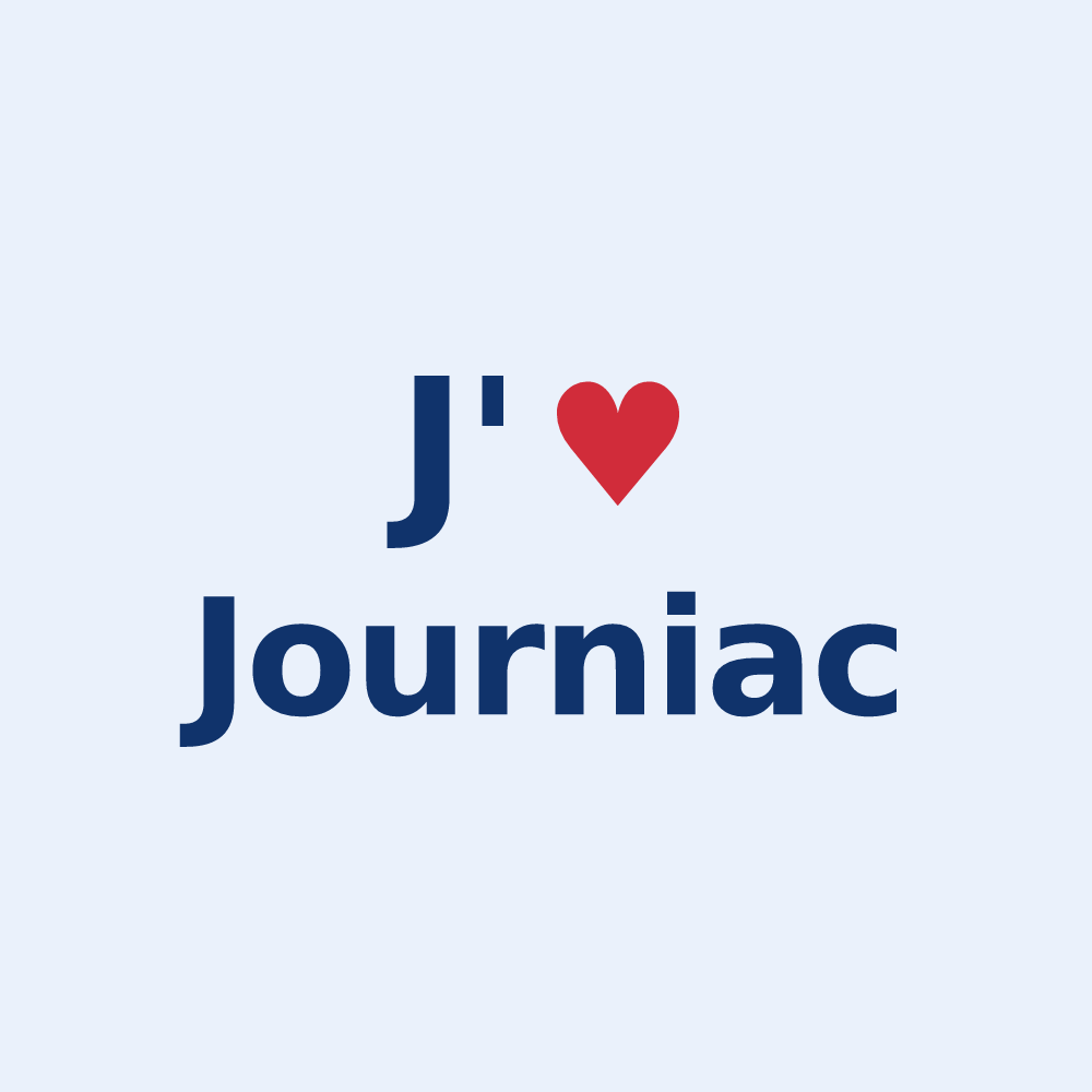 Sticker personnalisé Journiac — design J'aime Journiac