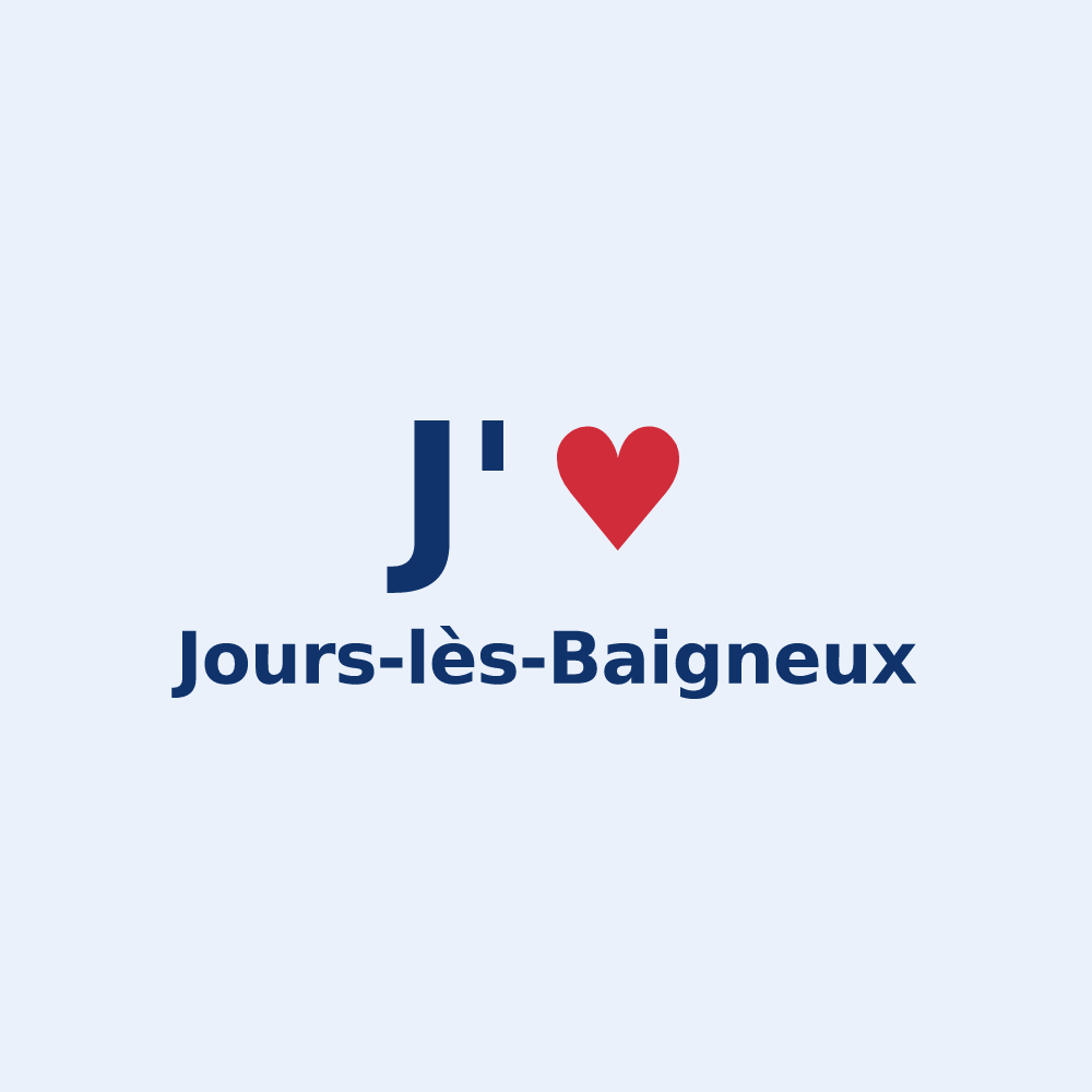 Sticker personnalisé Jours-lès-Baigneux — design J'aime Jours-lès-Baigneux