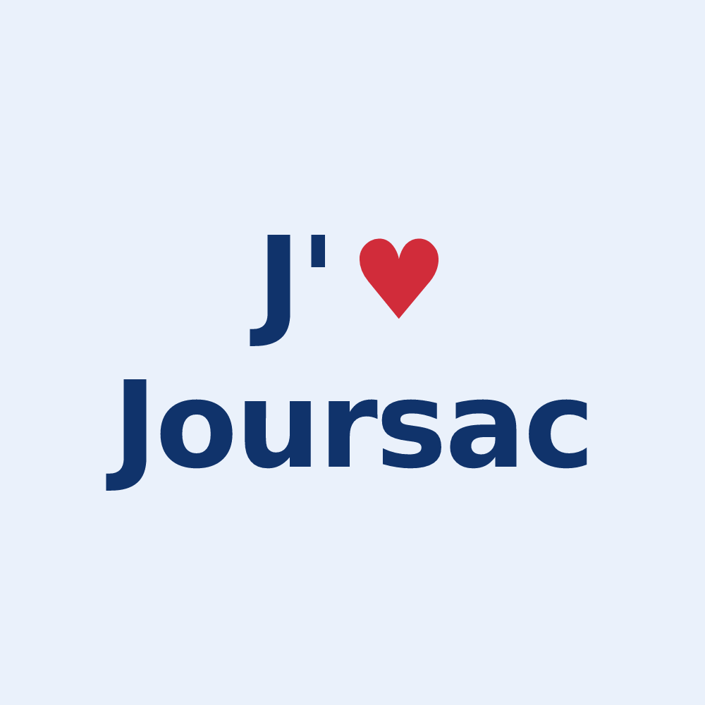 Sticker personnalisé Joursac — design J'aime Joursac