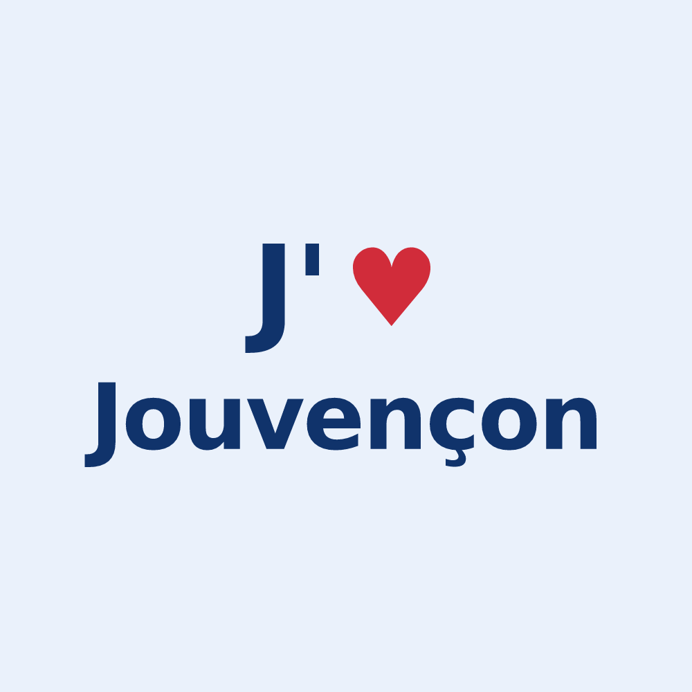 Sticker personnalisé Jouvençon — design J'aime Jouvençon