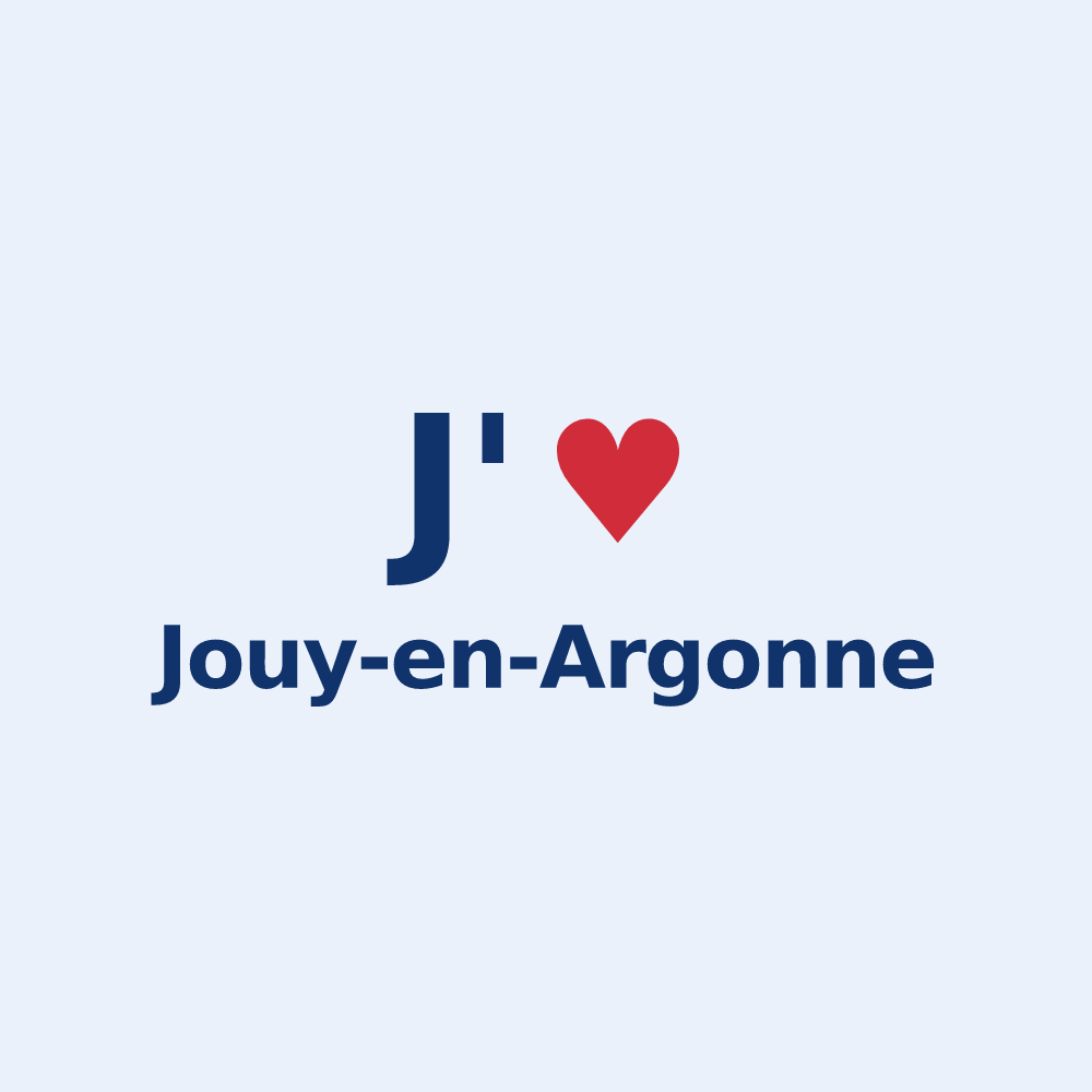 Sticker personnalisé Jouy-en-Argonne — design J'aime Jouy-en-Argonne