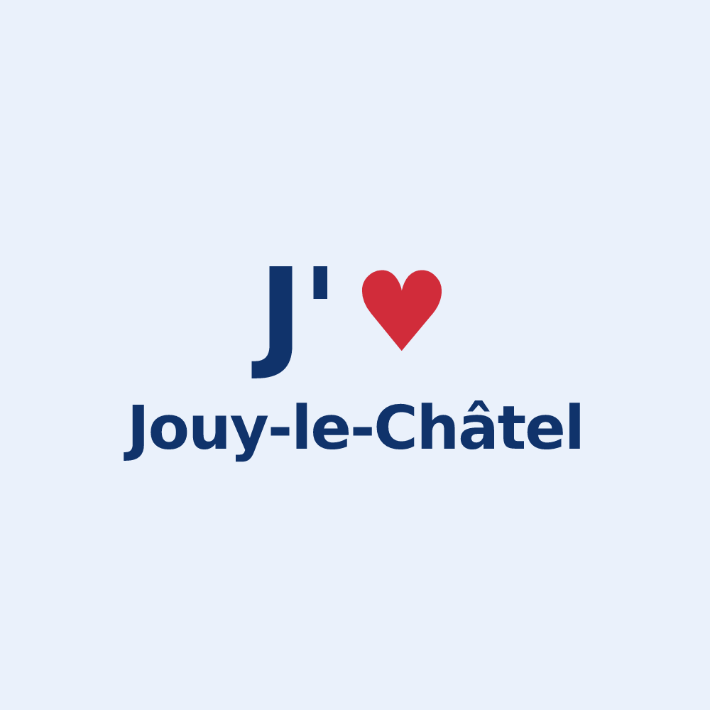 Sticker personnalisé Jouy-le-Châtel — design J'aime Jouy-le-Châtel