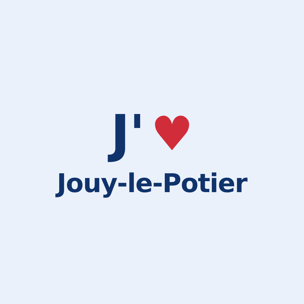 Sticker personnalisé Jouy-le-Potier — design J'aime Jouy-le-Potier