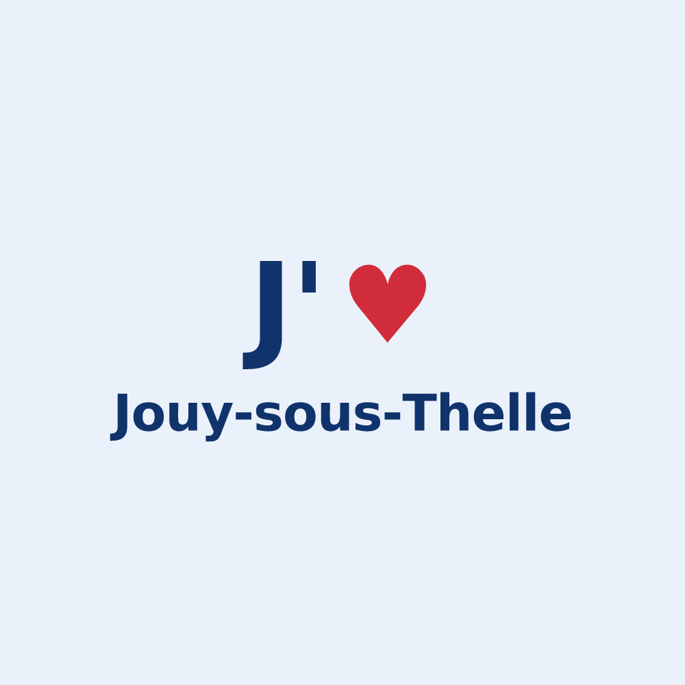 Sticker personnalisé Jouy-sous-Thelle — design J'aime Jouy-sous-Thelle