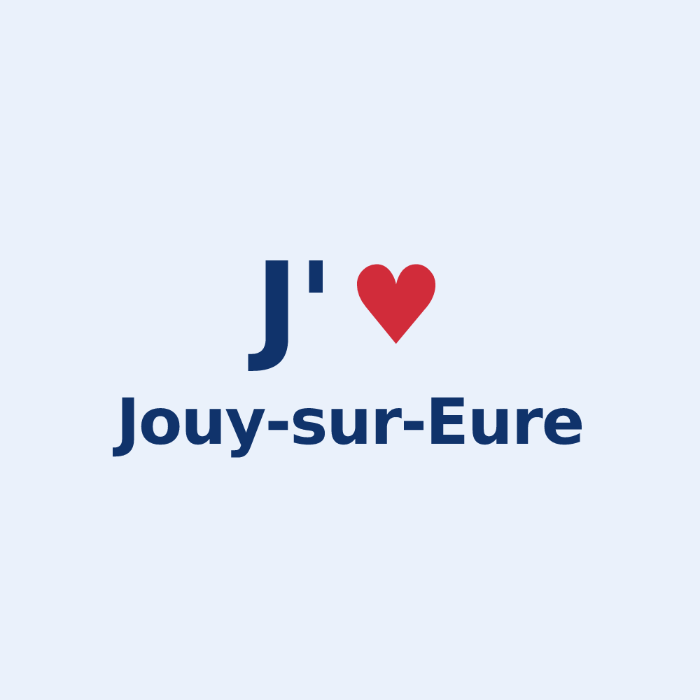 Sticker personnalisé Jouy-sur-Eure — design J'aime Jouy-sur-Eure