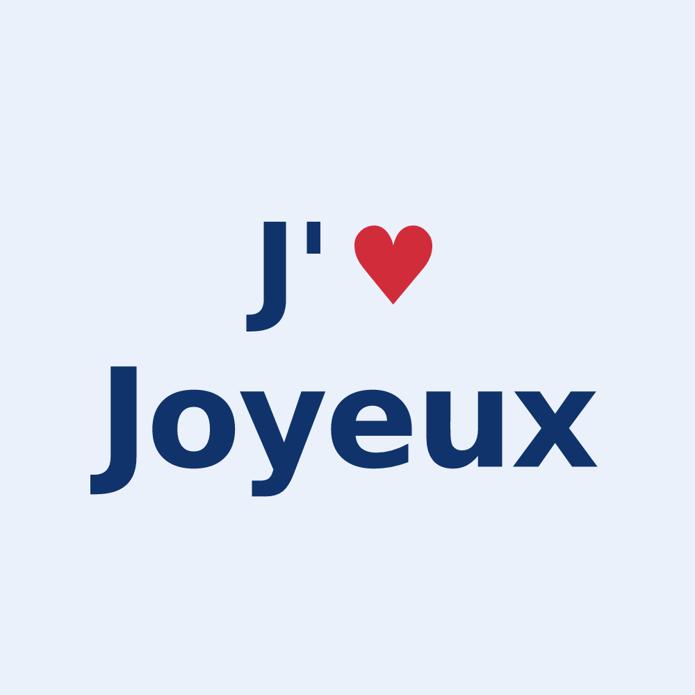 Sticker personnalisé Joyeux — design J'aime Joyeux