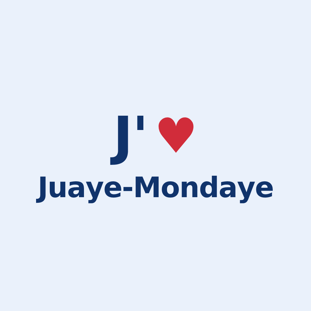 Sticker personnalisé Juaye-Mondaye — design J'aime Juaye-Mondaye