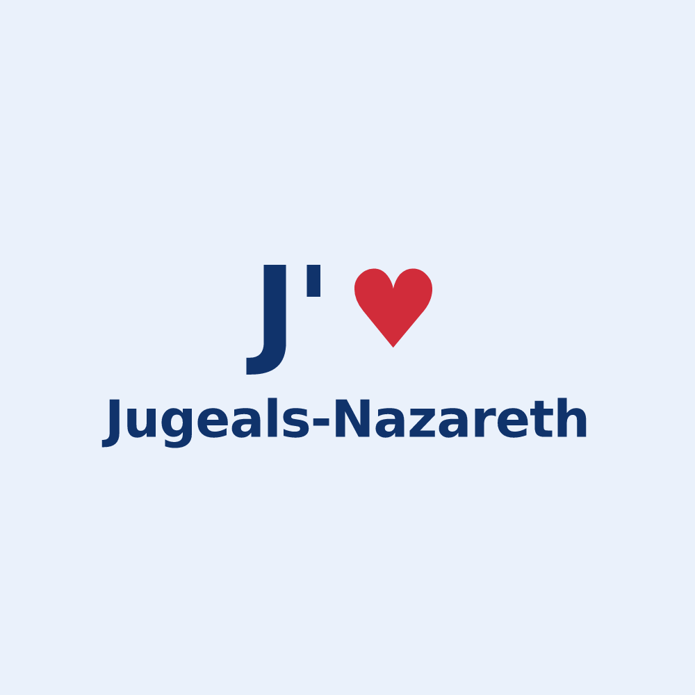 Sticker personnalisé Jugeals-Nazareth — design J'aime Jugeals-Nazareth
