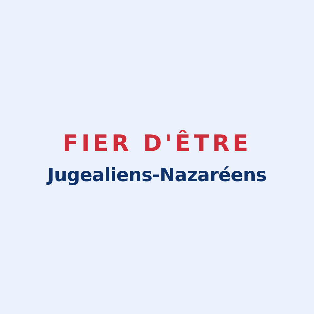 Sticker « Fier d'être Jugealiens-Nazaréens » — design pour Jugeals-Nazareth