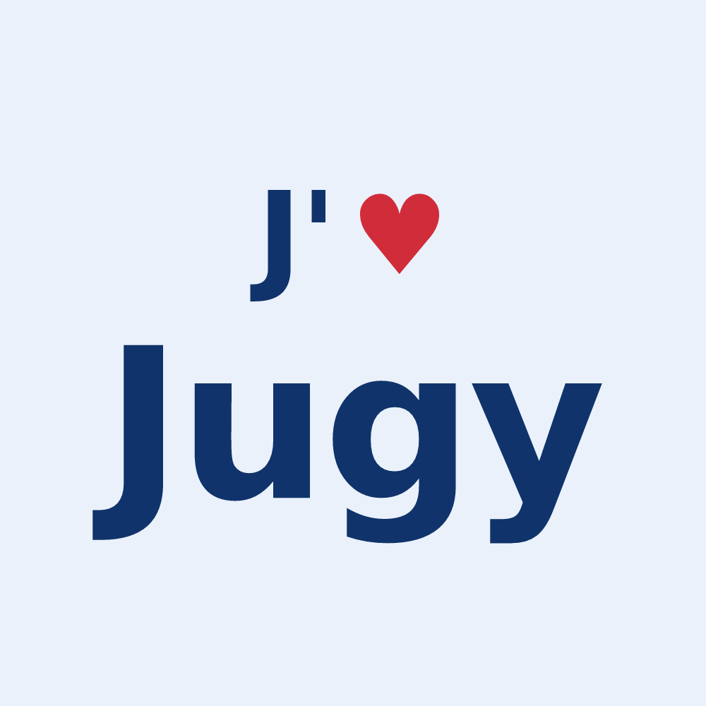 Sticker personnalisé Jugy — design J'aime Jugy