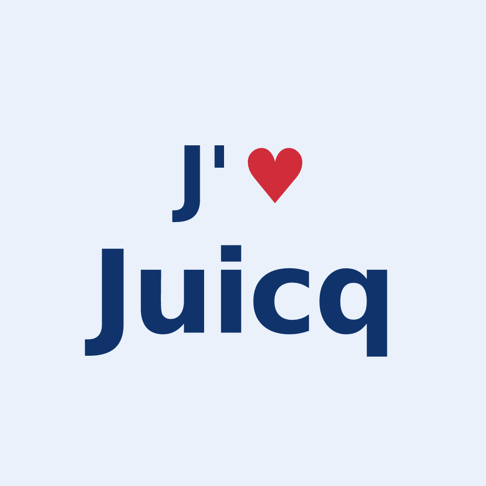 Sticker personnalisé Juicq — design J'aime Juicq