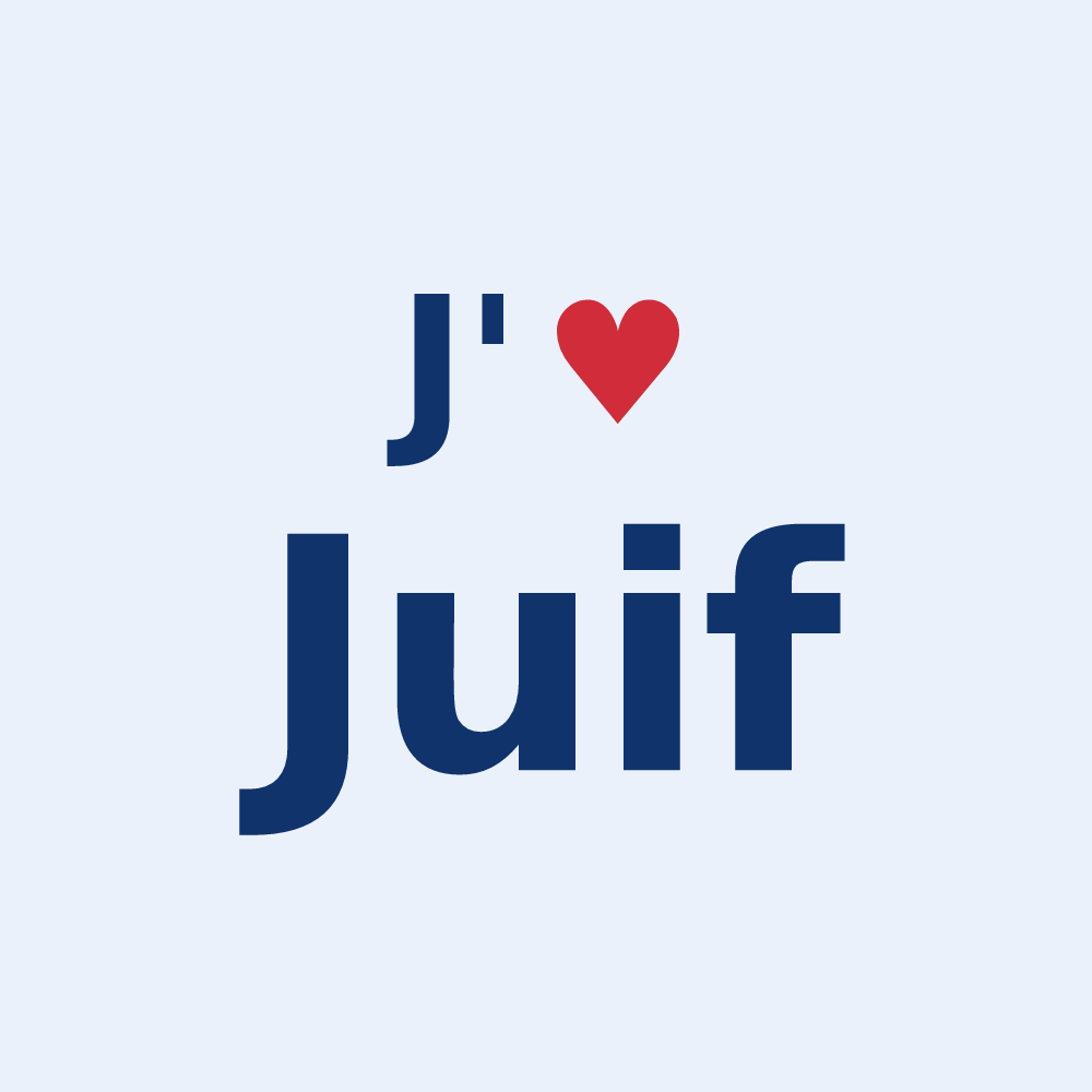 Sticker personnalisé Juif — design J'aime Juif