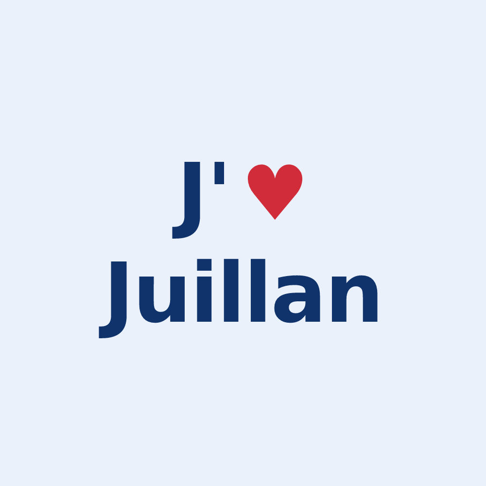 Sticker personnalisé Juillan — design J'aime Juillan