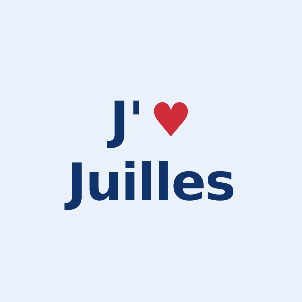 Sticker personnalisé Juilles — design J'aime Juilles