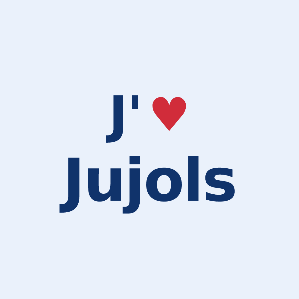 Sticker personnalisé Jujols — design J'aime Jujols