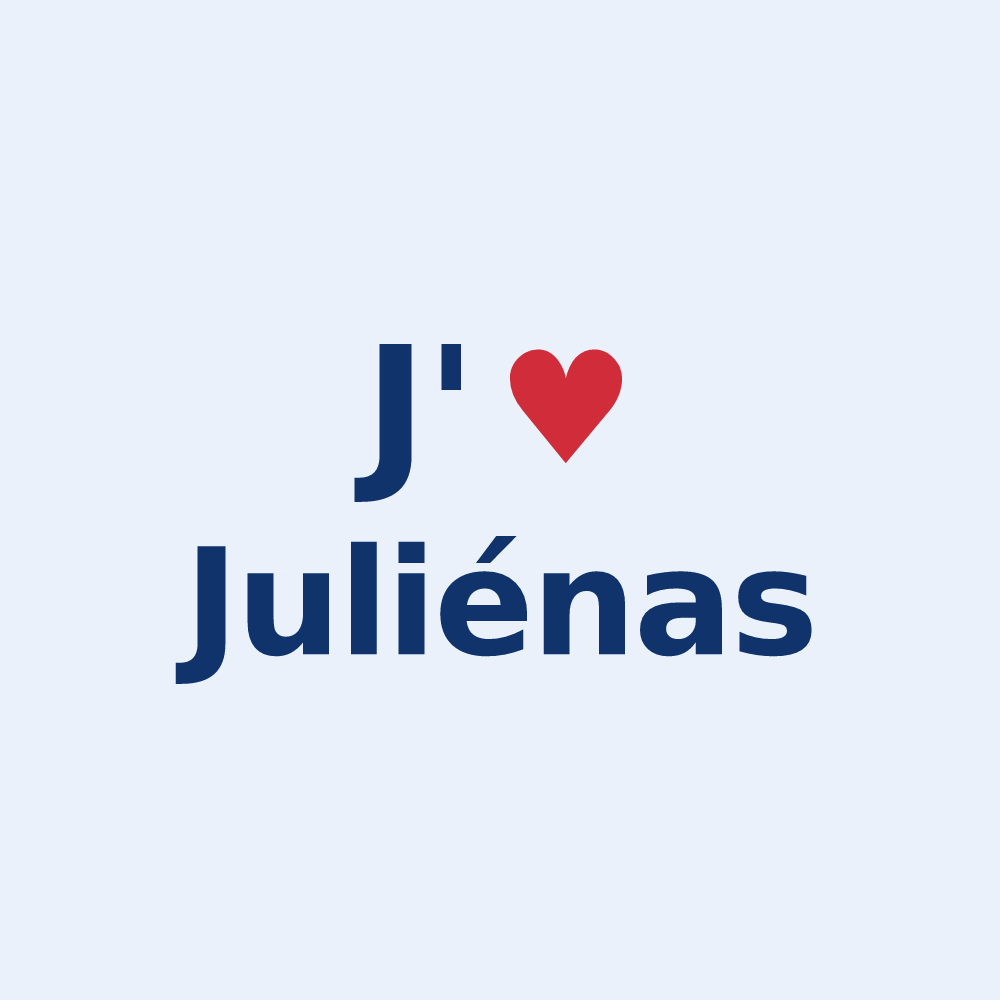 Sticker personnalisé Juliénas — design J'aime Juliénas