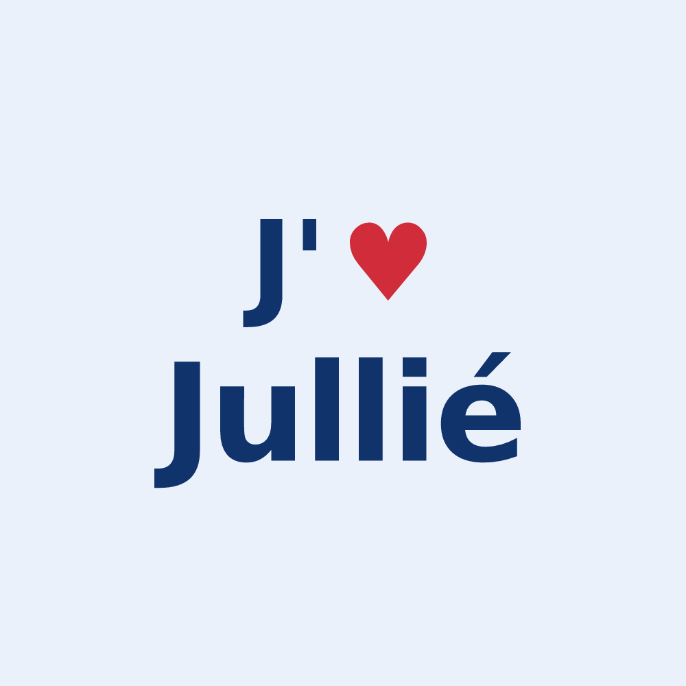 Sticker personnalisé Jullié — design J'aime Jullié