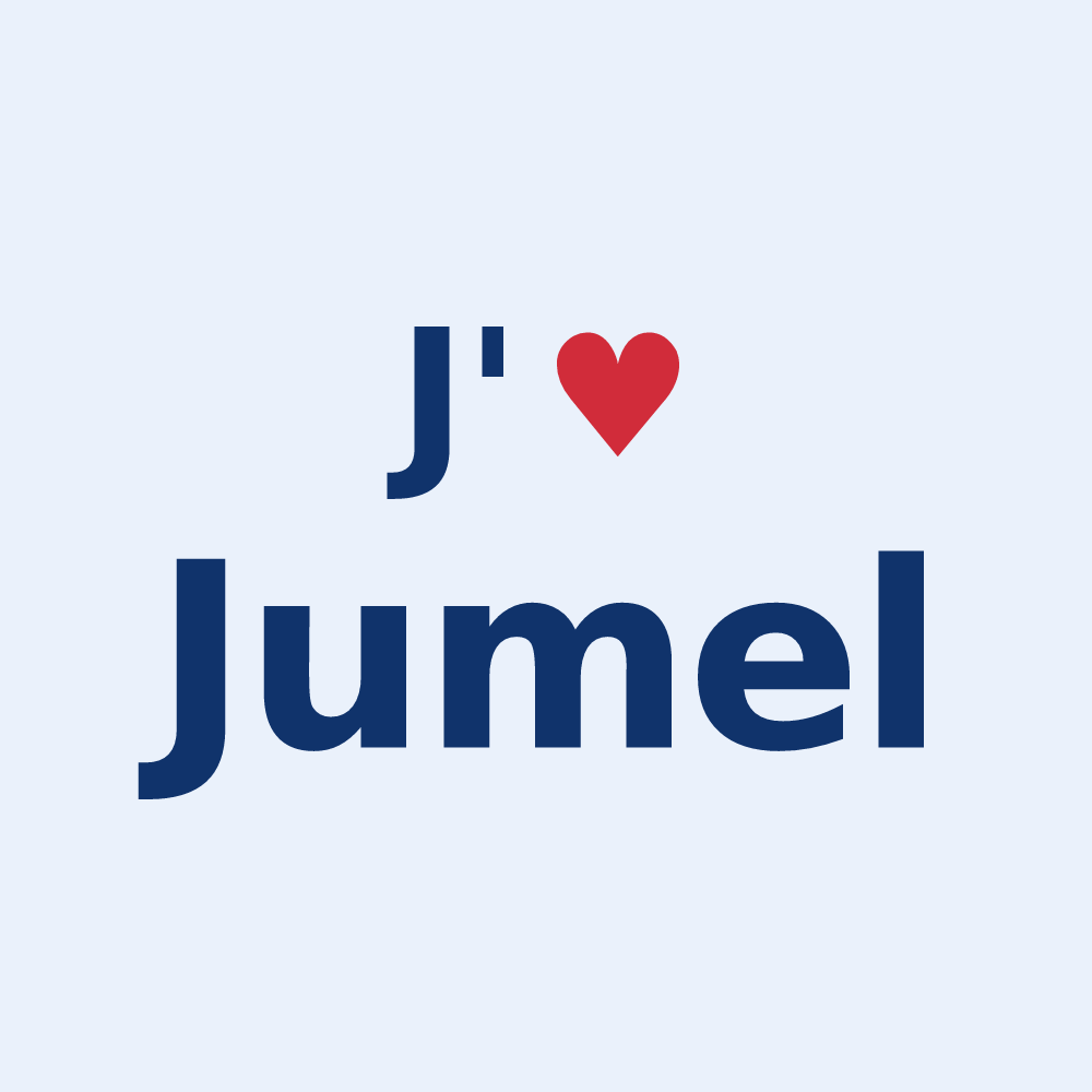 Sticker personnalisé Jumel — design J'aime Jumel