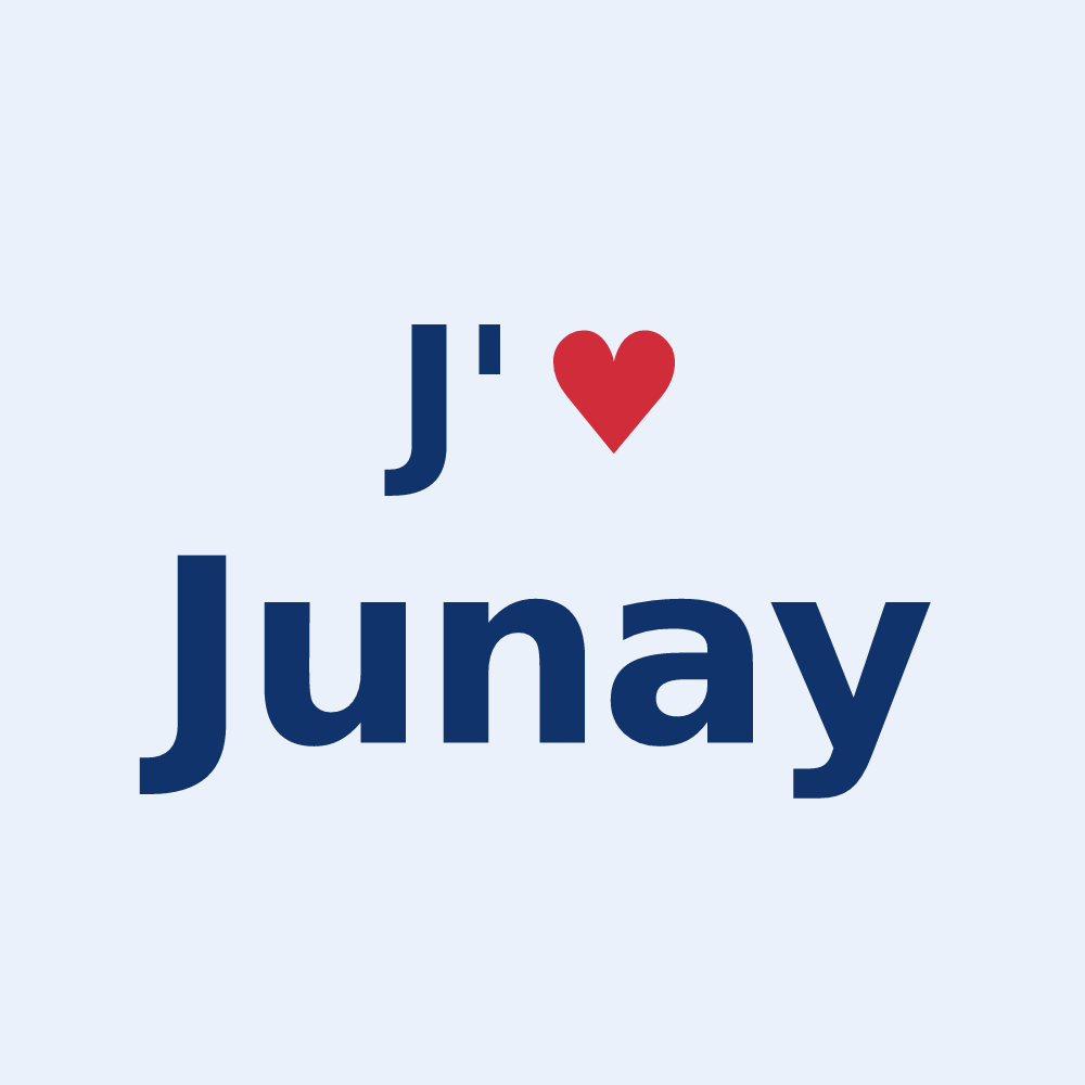 Sticker personnalisé Junay — design J'aime Junay