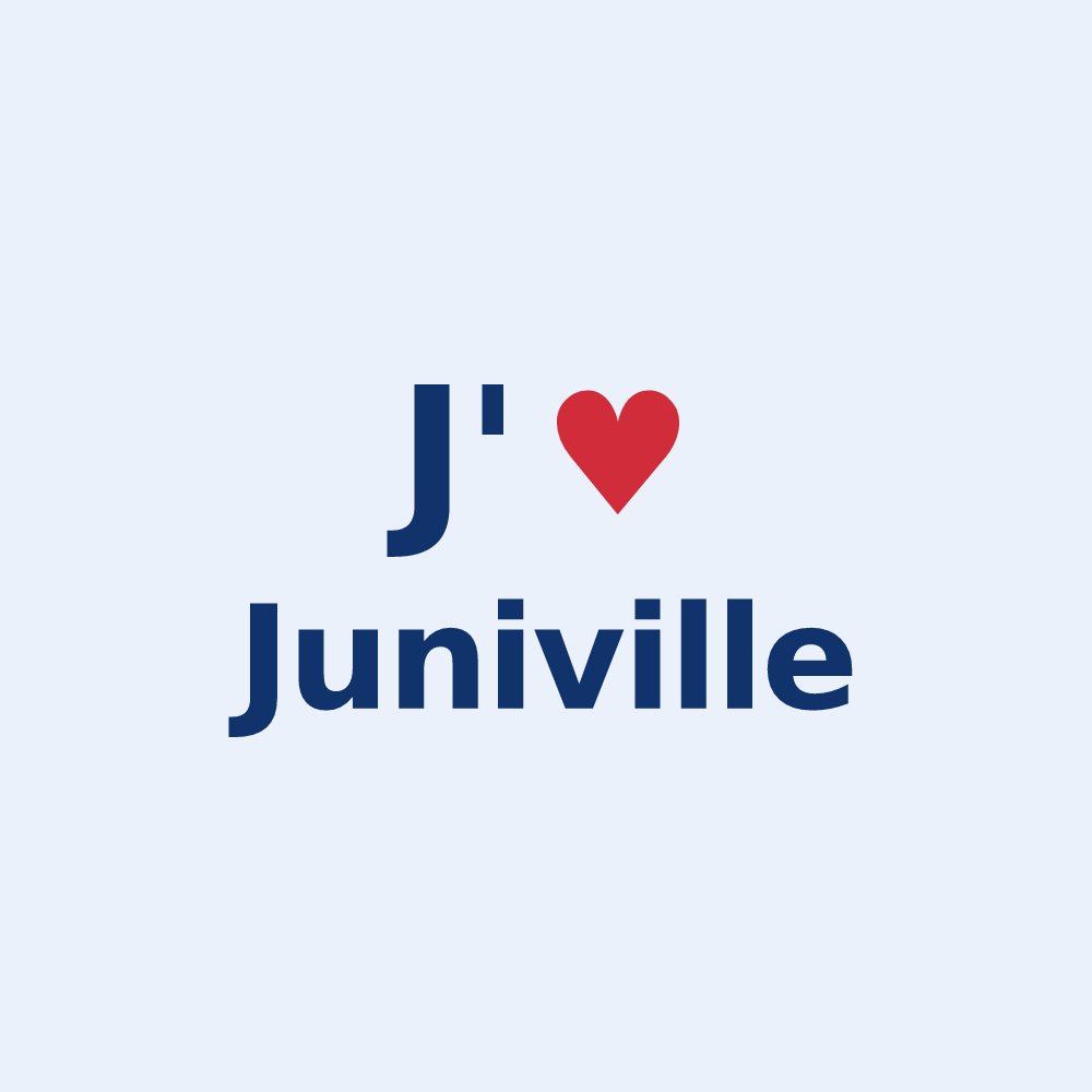 Sticker personnalisé Juniville — design J'aime Juniville