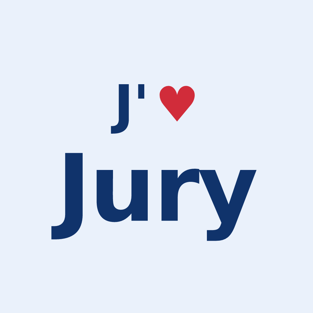 Sticker personnalisé Jury — design J'aime Jury