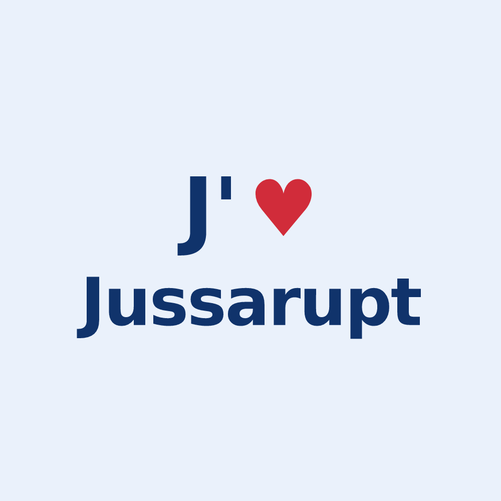 Sticker personnalisé Jussarupt — design J'aime Jussarupt