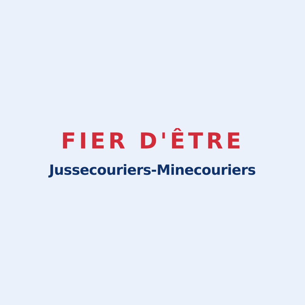 Sticker « Fier d'être Jussecouriers-Minecouriers » — design pour Jussecourt-Minecourt