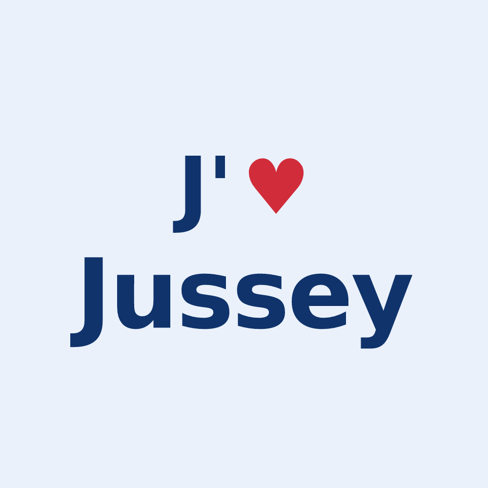 Sticker personnalisé Jussey — design J'aime Jussey