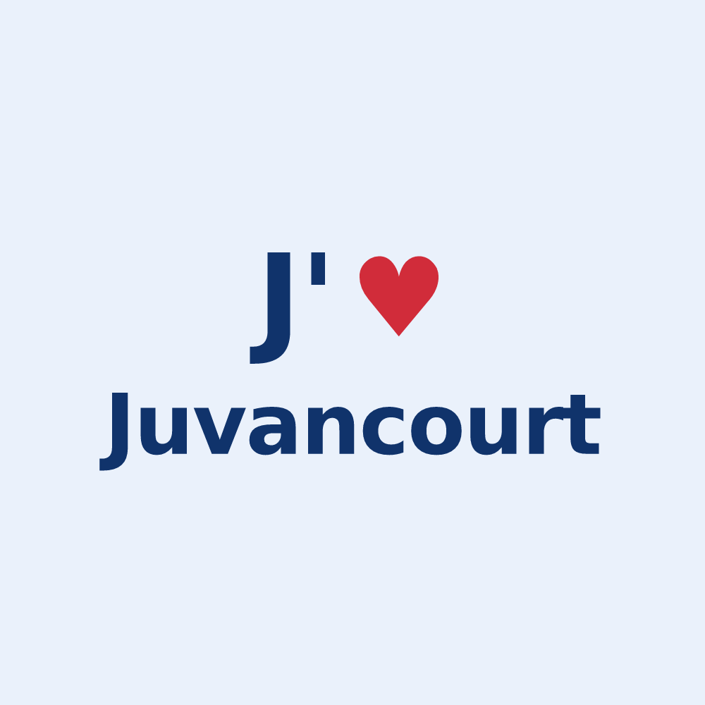 Sticker personnalisé Juvancourt — design J'aime Juvancourt