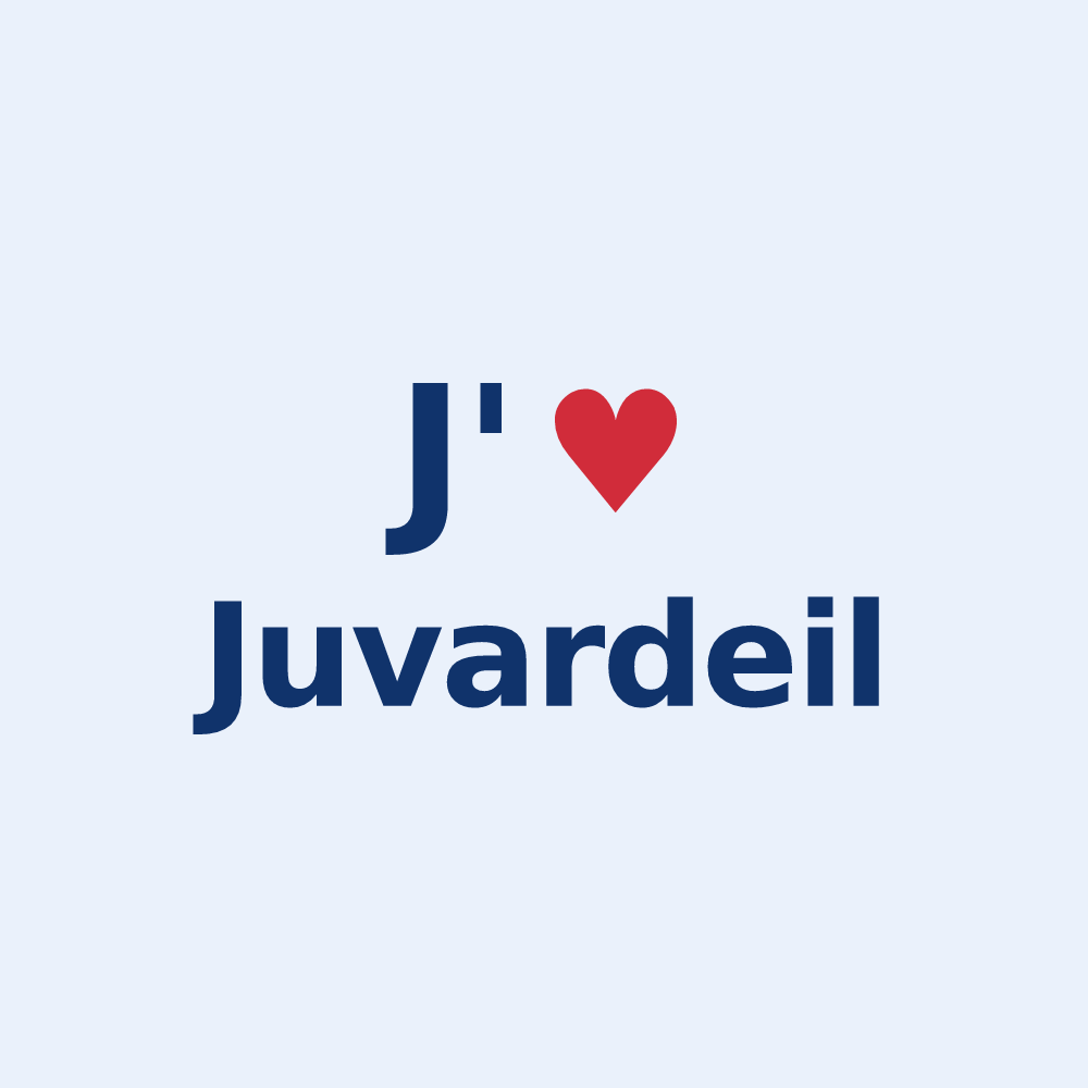 Sticker personnalisé Juvardeil — design J'aime Juvardeil